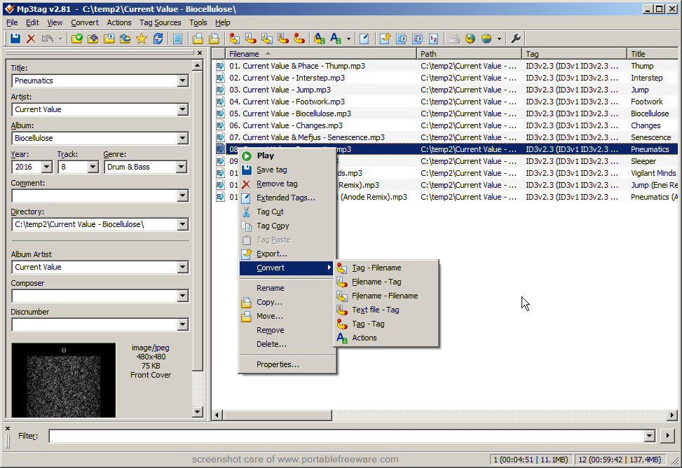 Audio - MP3 Tag Editors - The Portable Freeware Collection